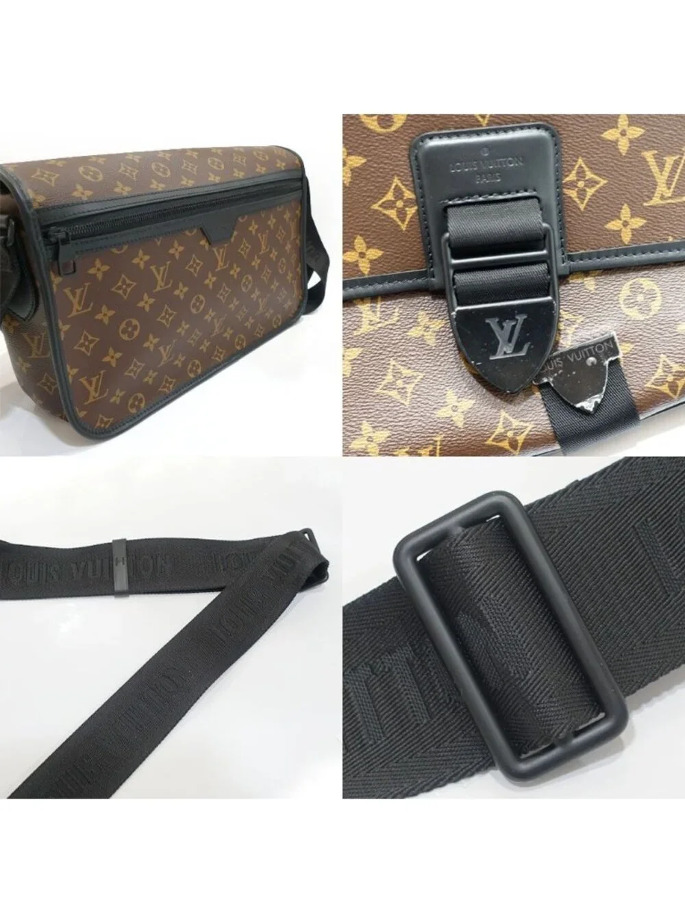 Louis Vuitton Arch Messenger Bag Monogram Masaka Black